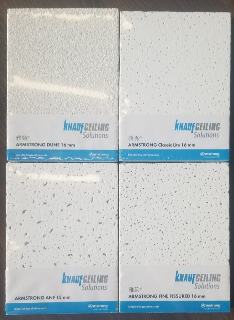 Armstrong Acoustic Ceiling Knauf Solutions - Dune, Classic Lite, ANF, Fine Fissured